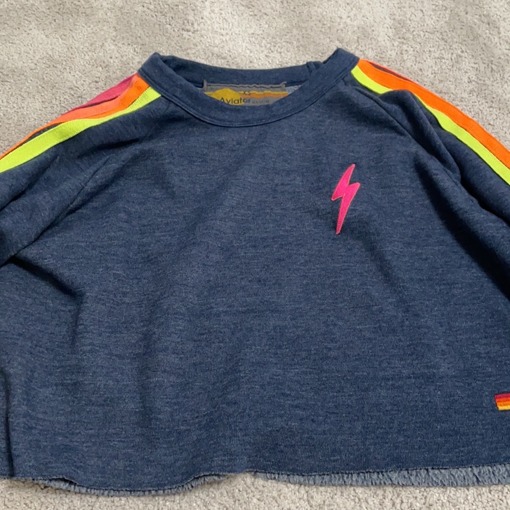Womens size XS aviator nation cropped sweatshirt